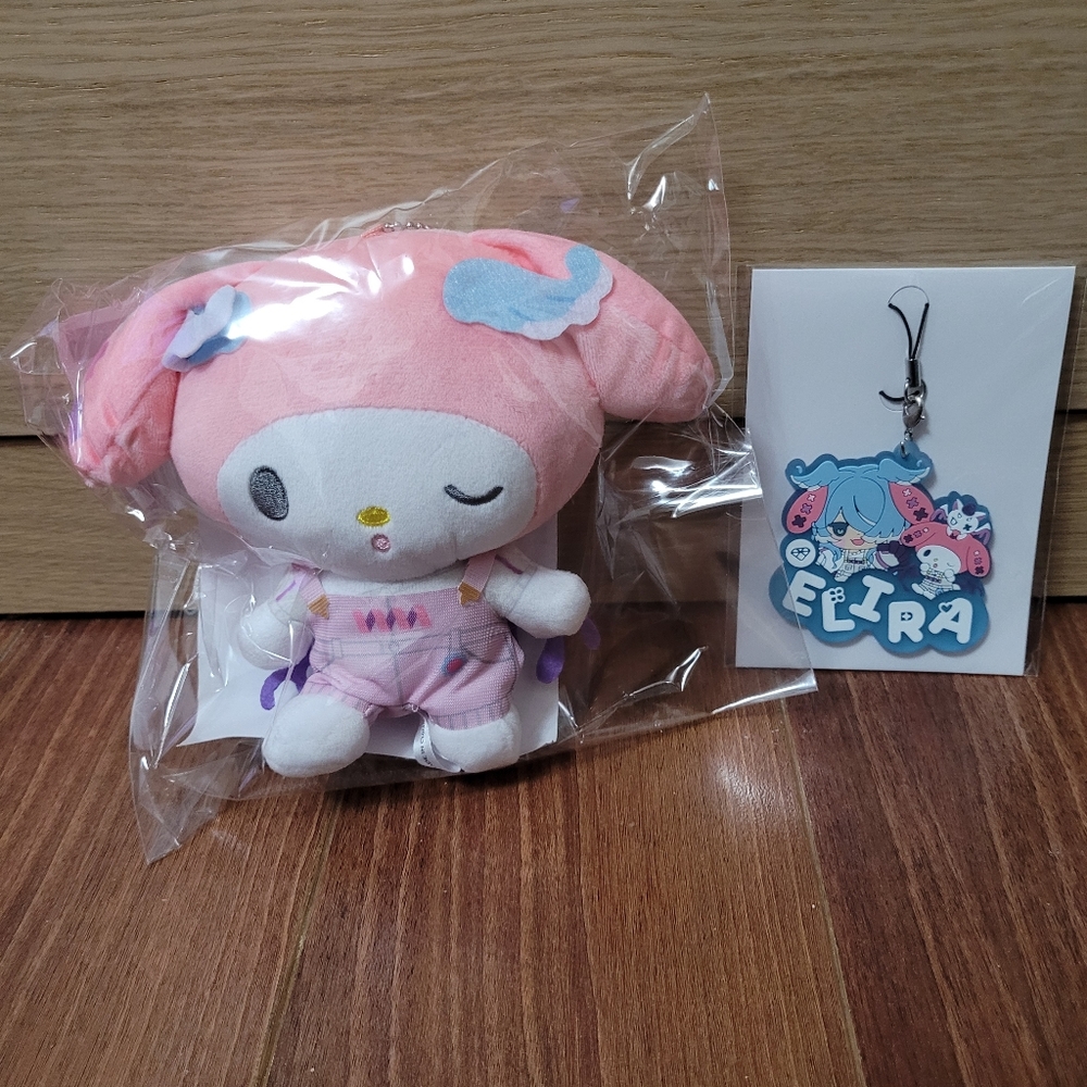 Sanrio Elira Pendora Vtuber Plush keychain and rubber phone charm